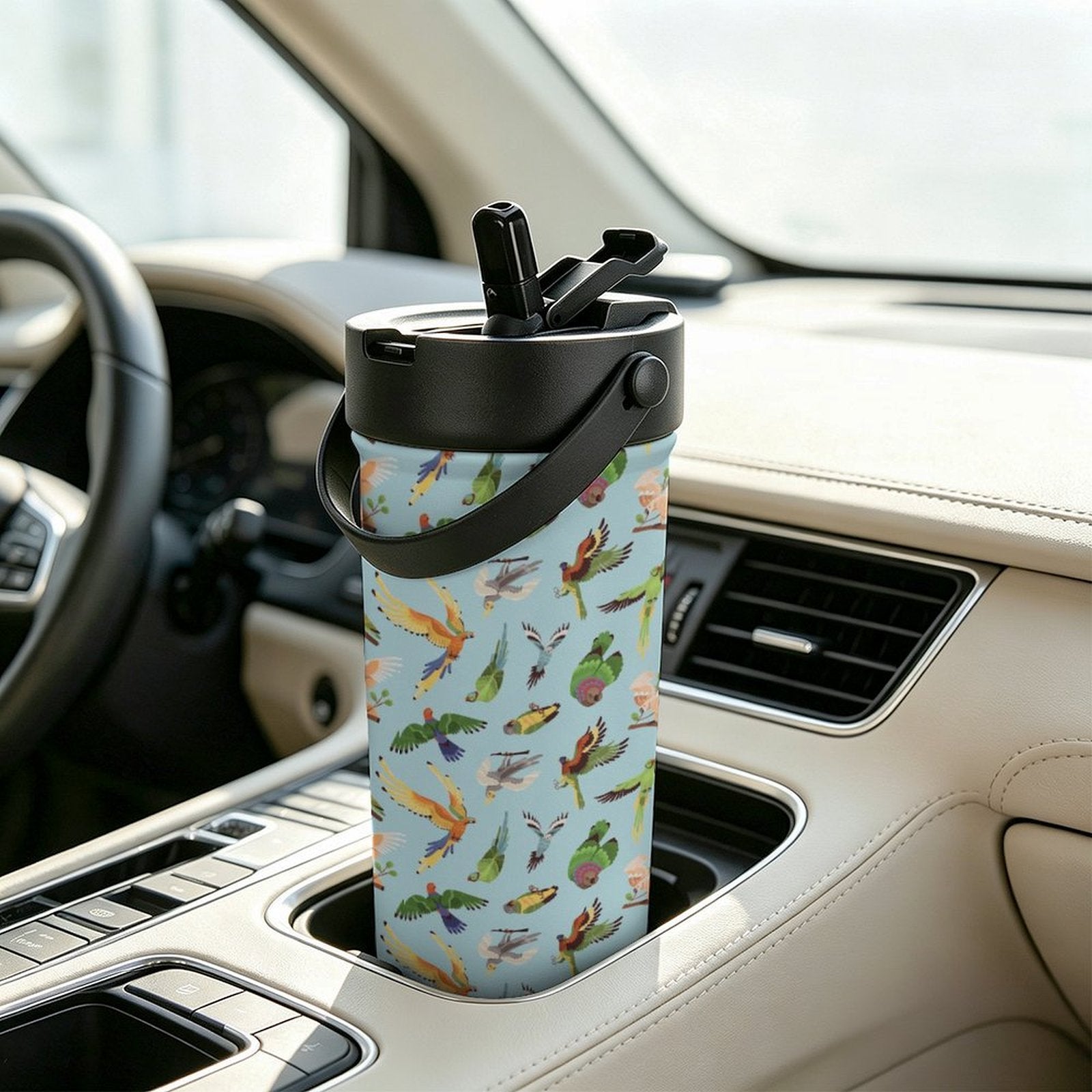 Parrots 20oz Tea Tumbler with Carry Handle