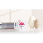 Flamingo - White 11oz Ceramic Mug Default Title White 11oz Mug animal Globally Fulfilled