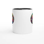 Stained Glass Birth Month Flowers - 11oz Ceramic Mug Personalised 11oz Mug Birthday customise Globally Fulfilled Name personalise Plants