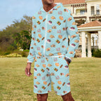 Classic Aussie Food Icons Men's Lightweight Sun Hoodie & Shorts Set
