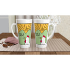 Rise And Shine - White Latte 17oz Ceramic Mug Latte Mug animal Globally Fulfilled