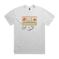 Best Pa Ever, Cassette Tape AS Colour Heavy Faded Tee Unisex Faded White Heavy Faded T-shirt Dad Music Printed In Australia