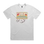 Best Pa Ever, Cassette Tape AS Colour Heavy Faded Tee Unisex Faded White Heavy Faded T-shirt Dad Music Printed In Australia