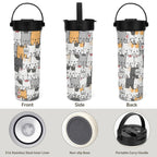 Cat Hello 20oz Tea Tumbler with Carry Handle