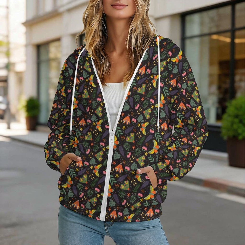 Dark Butterfly Women's Full-Zip Hoodie