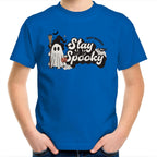 Stay Spooky, Halloween - Kids Youth T-Shirt Bright Royal Kids Youth T-shirt Halloween Printed In Australia