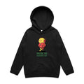 Music On, Worries Off - Kids Hoodie Black Kids Hoodie Printed In Australia