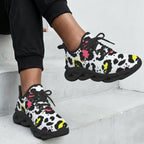 Leopard Print Colour Women's Twisted Sole Sneakers
