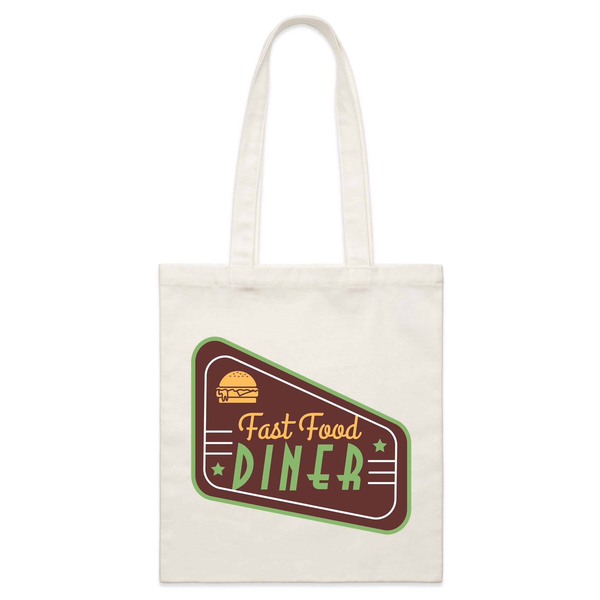 Fast Food Diner - Parcel Canvas Tote Bag Default Title Small Tote Bag Food Printed In Australia