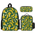 Happy Bananas Three Piece Backpack Set white One size Three Piece Backpack Set Printed Offshore