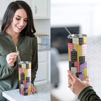 City Scape - 20oz Tall Skinny Tumbler with Lid and Straw