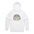 Fiction Addiction - Mens Hoodie White Mens Hoodie Printed In Australia Reading