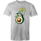 Avocado, I Don't Give A Guac - Mens T-Shirt Grey Marle Mens T-shirt Food Printed In Australia
