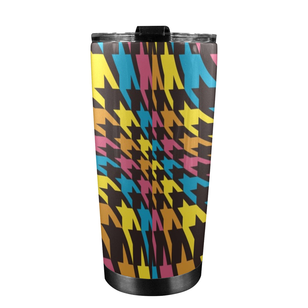 Crazy Geometric - 20oz Mobile Tumbler with Lid (Black Lock) 20oz Travel Mug Printed Offshore