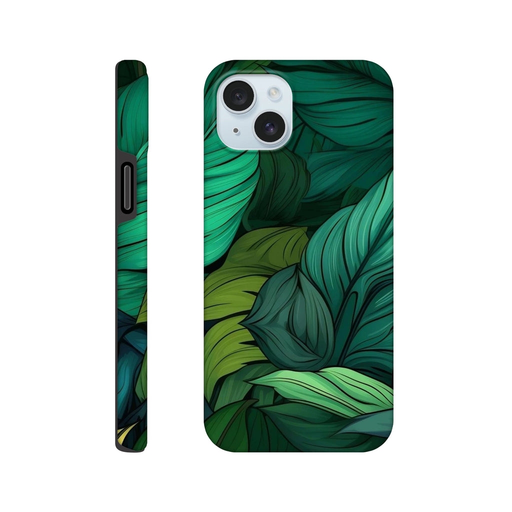 Tropical Leaves - Apple iPhone Tough case iPhone 15 Plus iPhone Tough Case Globally Fulfilled Plants
