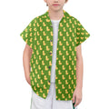 Rubber Ducks On Green Senior Kids Hawaiian Shirt