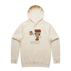 Even My Coffee Needs Coffee - Mens Hoodie Ecru Mens Hoodie Coffee Printed In Australia