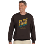 Personalised - The Best Dad In The Galaxy - Classic Unisex Crewneck Sweatshirt | Gildan® 18000 Dark Chocolate Personalised Sweatshirt customise Dad Globally Fulfilled personalise