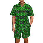 Aliens Men's Hawaiian Shirt & Shorts Set Men's Hawaiian Shirt & Shorts Set Printed Offshore Sci-Fi
