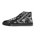 Guitar Black Swirl - Men's High Top Canvas Shoes