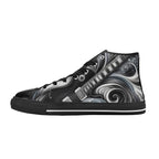 Guitar Black Swirl - Men's High Top Canvas Shoes