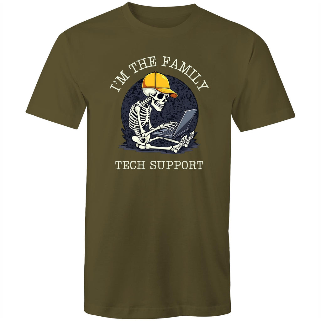 I'm The Family Tech Support - Mens T-Shirt Army Green Mens T-shirt Printed In Australia Tech