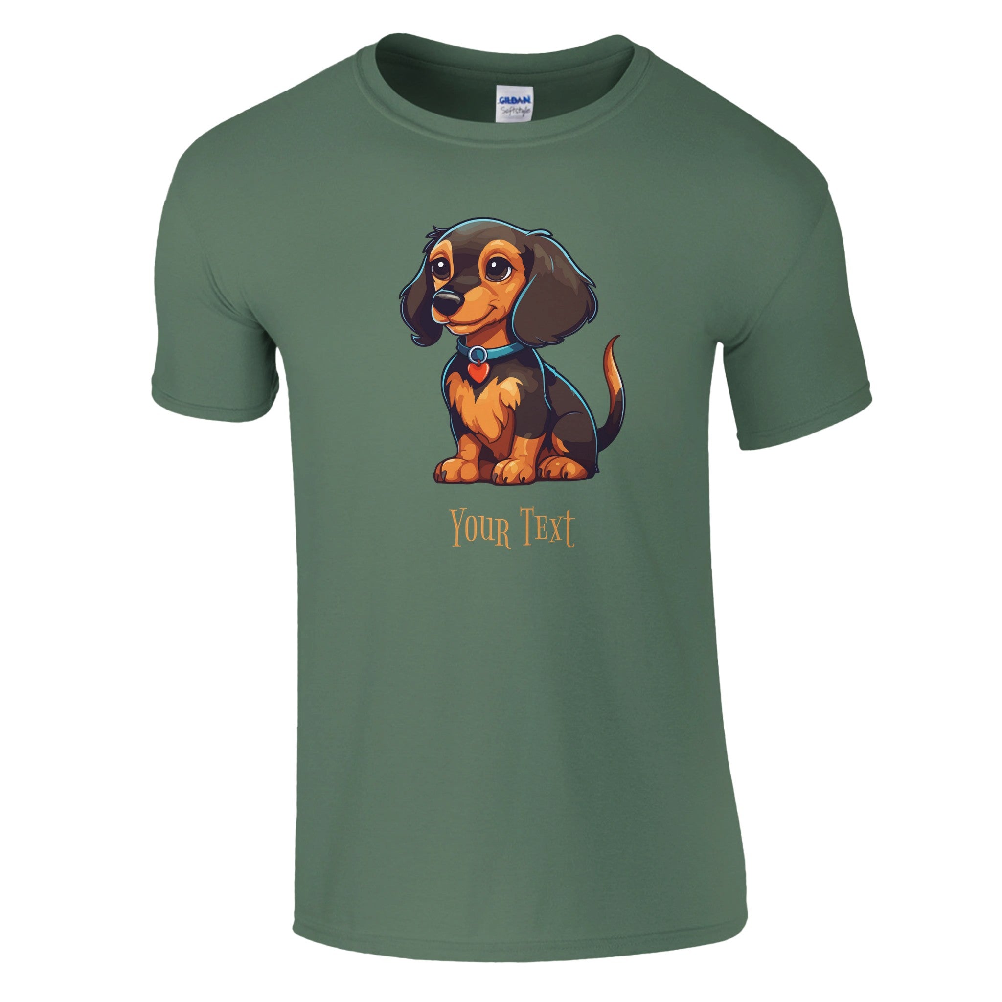 Personalised - Your Pet - Classic Unisex Crewneck T-shirt Military Green Personalised T-shirt customise Globally Fulfilled personalise