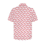 Pink Donuts Men's Short Sleeve Hawaiian Shirt Men's Hawaiian Shirt (New) Food Printed Offshore