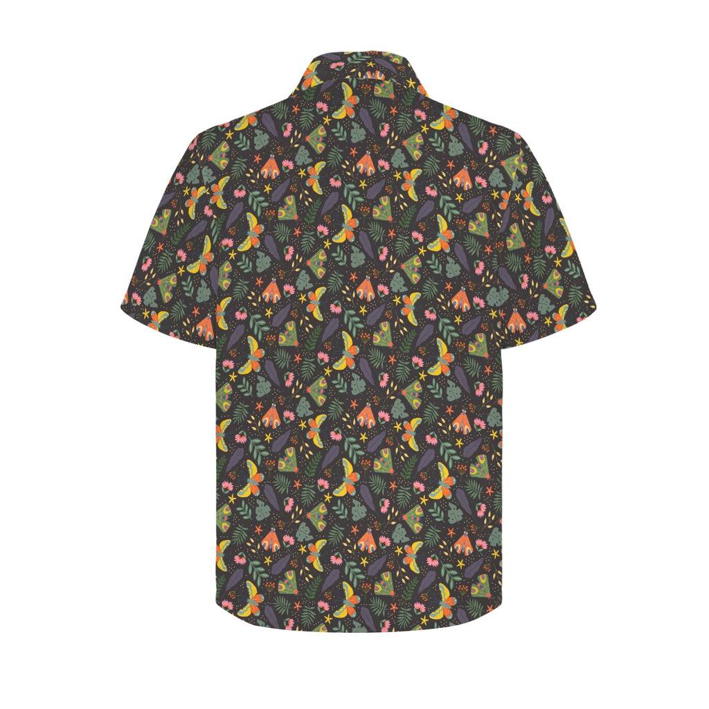 Dark Butterfly - Men's Short Sleeve Hawaiian Shirt