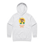 Take Your Time, Have A Coffee - Womens Hoodie White Marle Womens Hoodie Coffee Printed In Australia