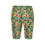 Tropical Comic Book Style Women's Bike Shorts With Side Pockets