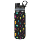 Fun Lightning - Insulated Water Bottle with Dual-Use Lid (18oz) One Size Insulated Water Bottle with Dual-Use Lid (18oz) comic Printed Offshore