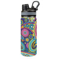 Blue Paisley Insulated Water Bottle with Dual-Use Lid (18oz) One Size Insulated Water Bottle with Dual-Use Lid (18oz) Printed Offshore