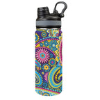 Blue Paisley - Insulated Water Bottle with Dual-Use Lid (18oz) One Size Insulated Water Bottle with Dual-Use Lid (18oz) Printed Offshore