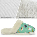 Sushi Women's Fur Trim Thick-Sole Indoor Slippers Women's Fur Trimmed Slippers Food Printed Offshore