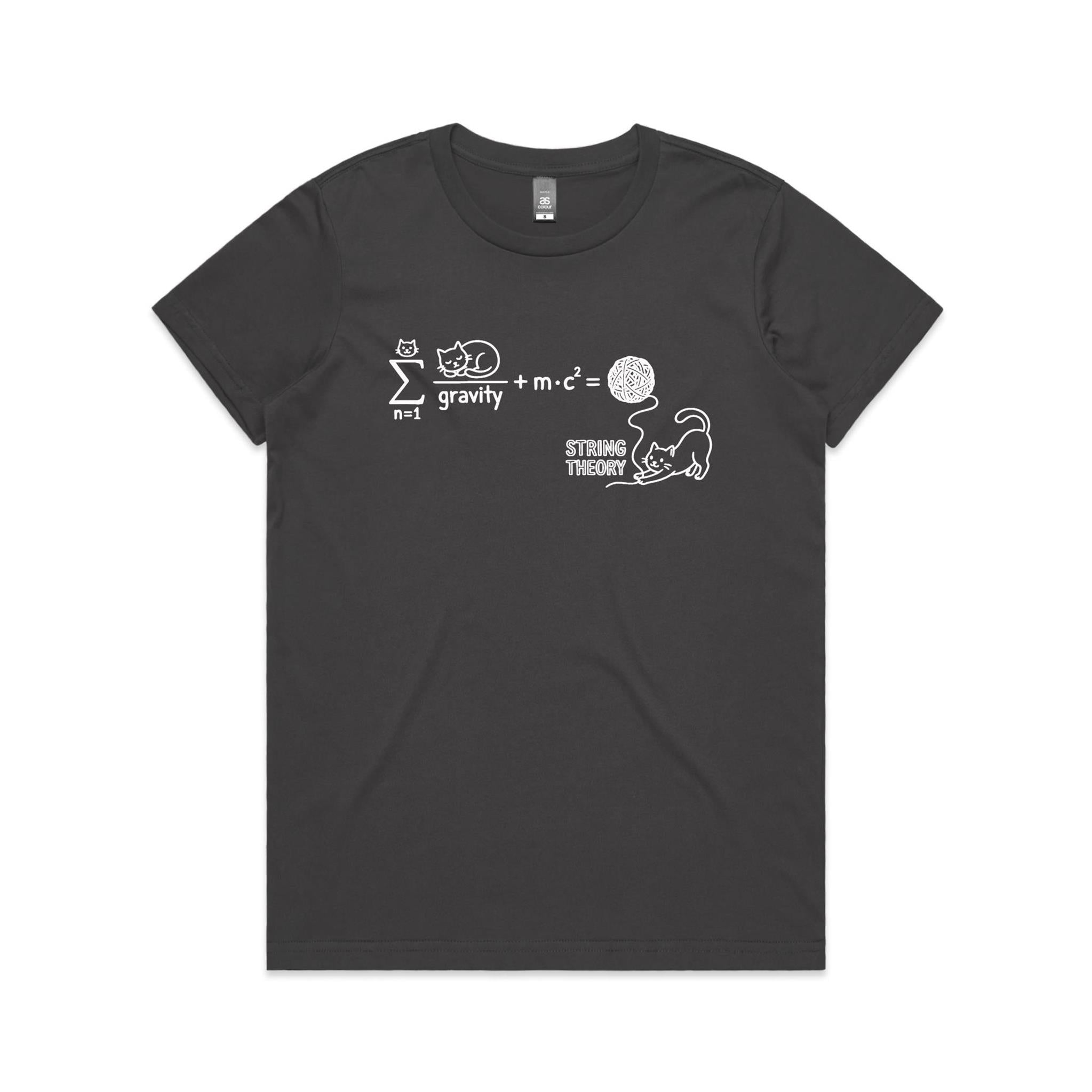 Cat String Theory Physics Women's AS Colour T-shirt
