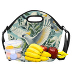 Cockatoo Neoprene Lunch Bag/Large (Model 1669) Neoprene Lunch Bag animal Printed Offshore