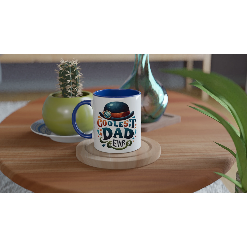 Personalise - Coolest Dad Ever - 11oz Ceramic Mug Personalised 11oz Mug customise Dad Globally Fulfilled personalise
