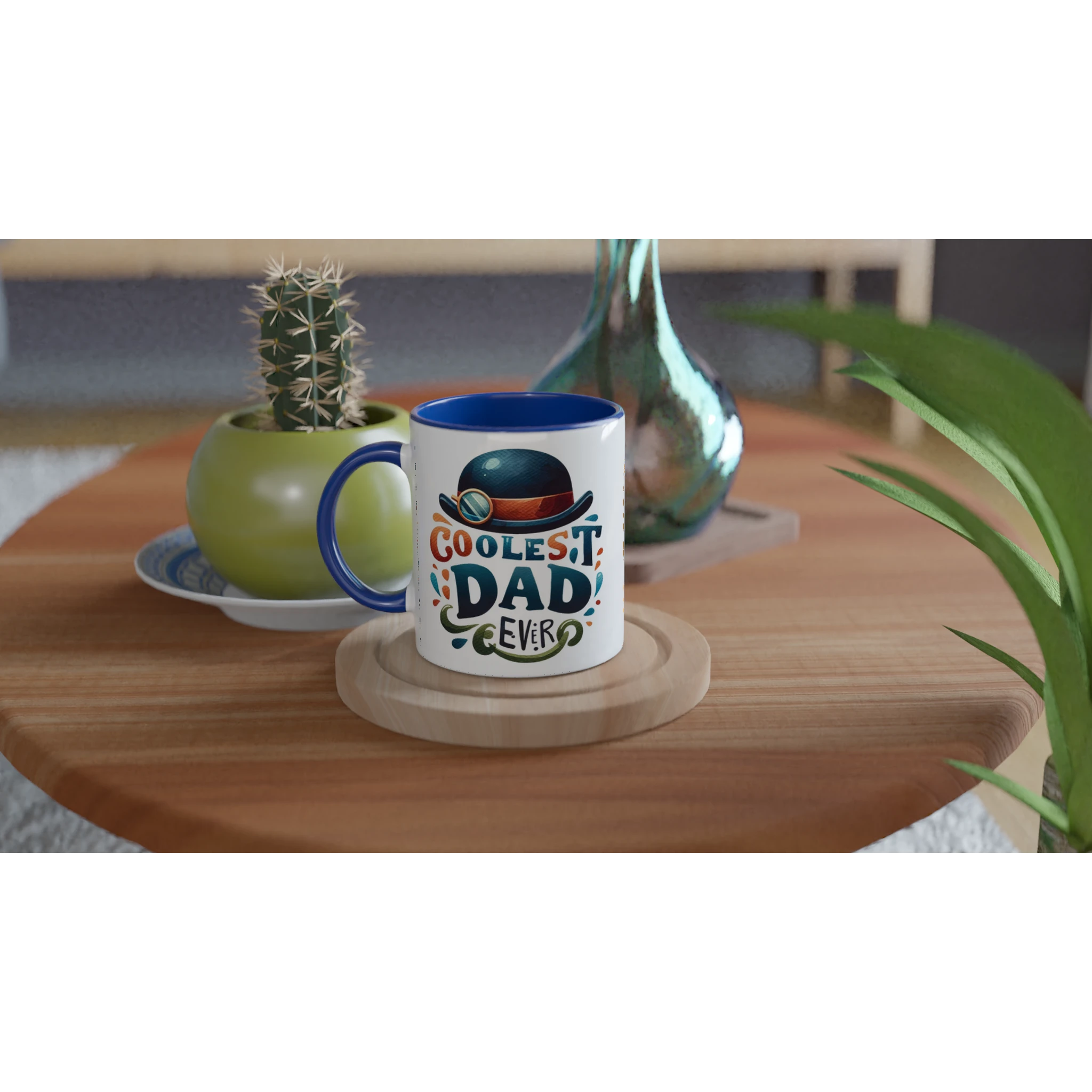 Personalise - Coolest Dad Ever - 11oz Ceramic Mug Personalised 11oz Mug customise Dad Globally Fulfilled personalise