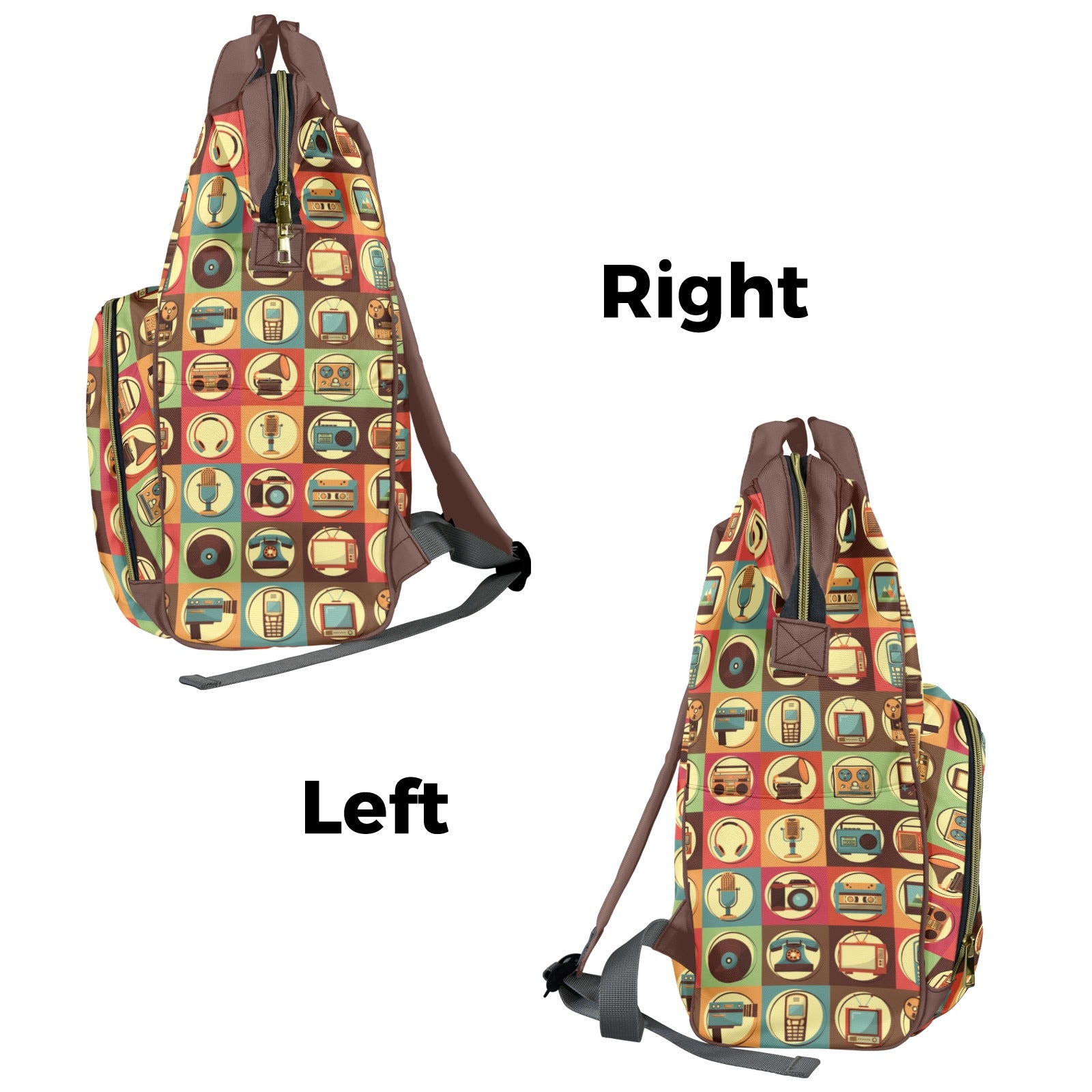 Retro Life - Multi-Function Backpack, Nappy / Diaper Bag