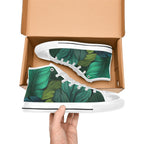 Tropical Leaves - Women's High Top Canvas Shoes