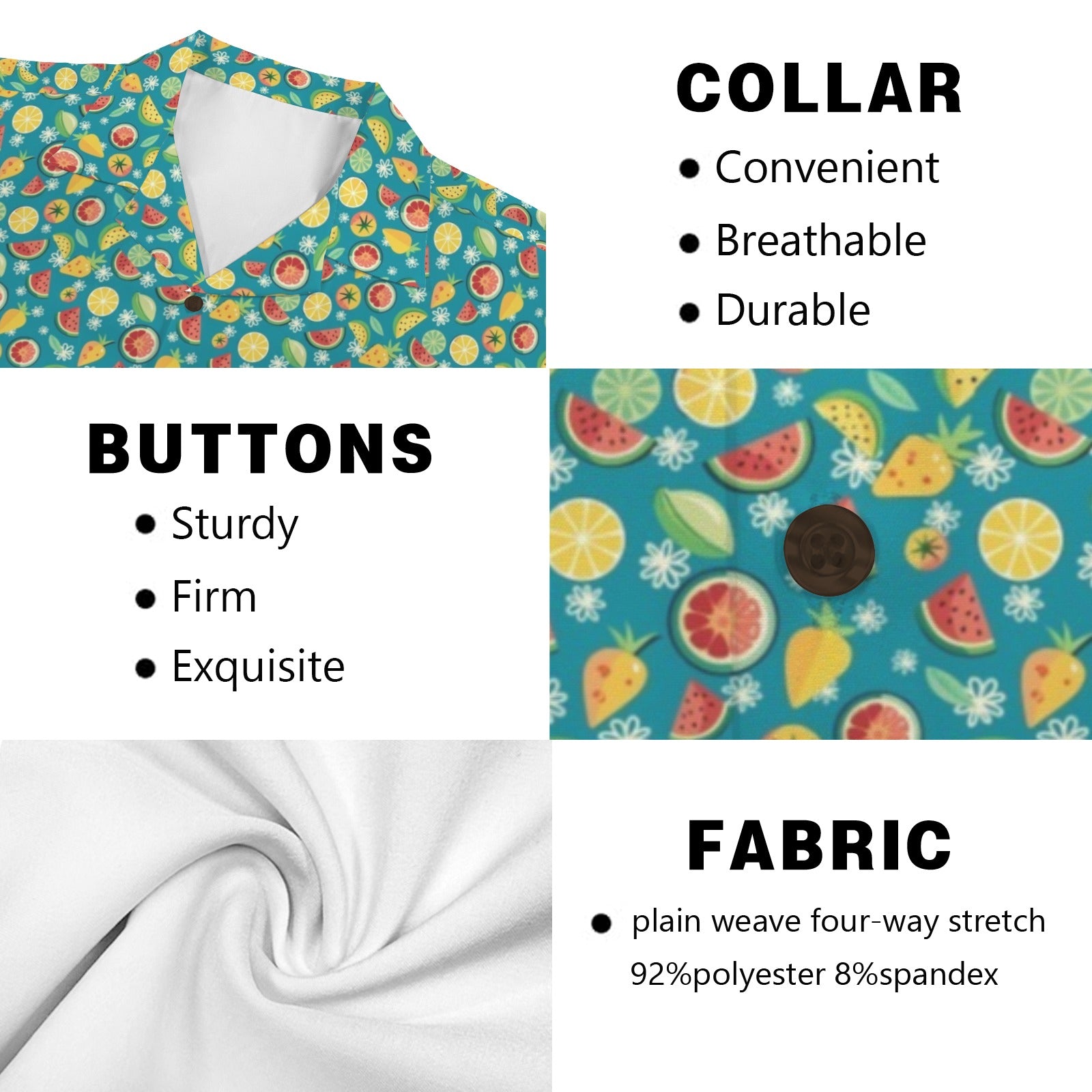 Summer Fruit Men's Hawaiian Shirt