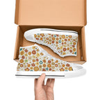 70's Style Floral Men's High Top Canvas Shoes Men's Classic High Top Canvas Shoes Printed Offshore Retro