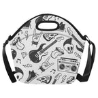 Rock Music - Neoprene Lunch Bag One Size Neoprene Lunch Bag Printed Offshore