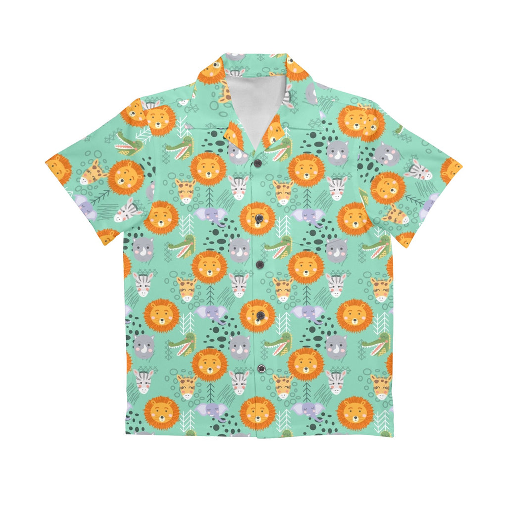 Safari Animals Senior Kids Hawaiian Shirt