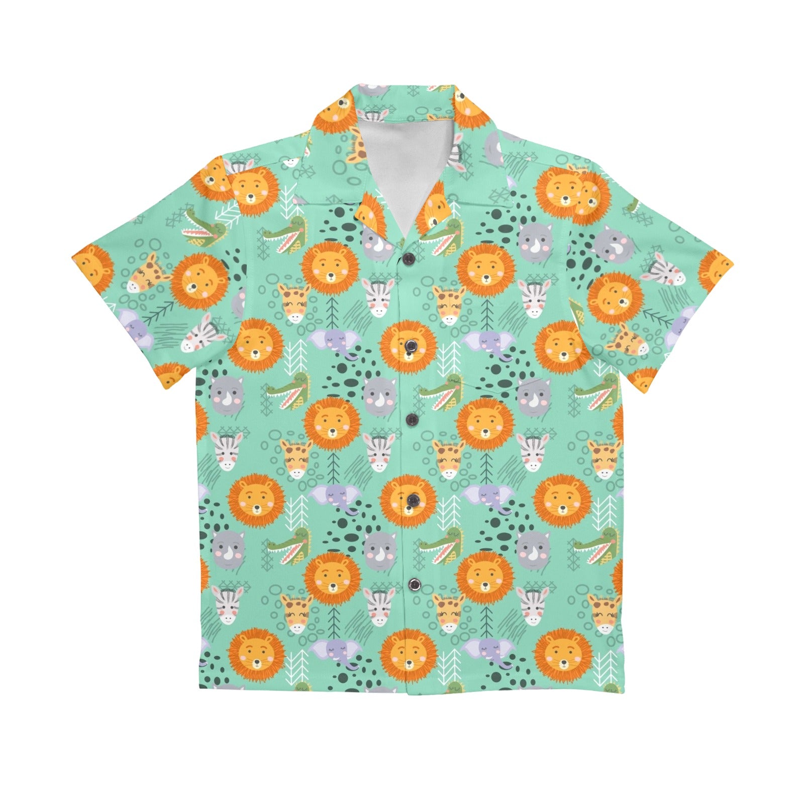 Safari Animals Senior Kids Hawaiian Shirt