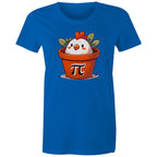 Chicken Pot Pi - Womens T-shirt Bright Royal Womens T-shirt animal Maths Printed In Australia