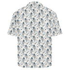 Astronauts And Rocket Ships Men's Crinkle Hawaiian Shirt