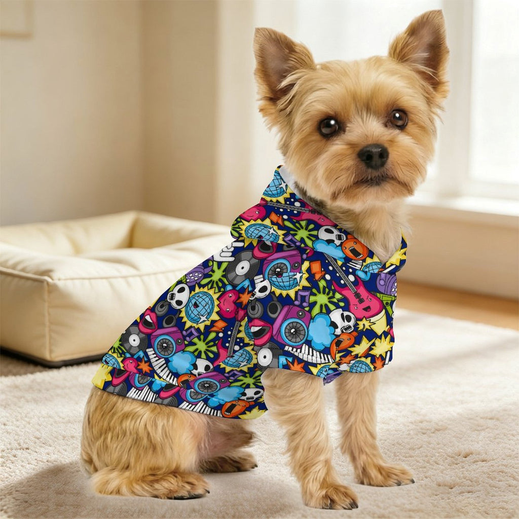 Sticker Music Pet Hoodie (Small Size)