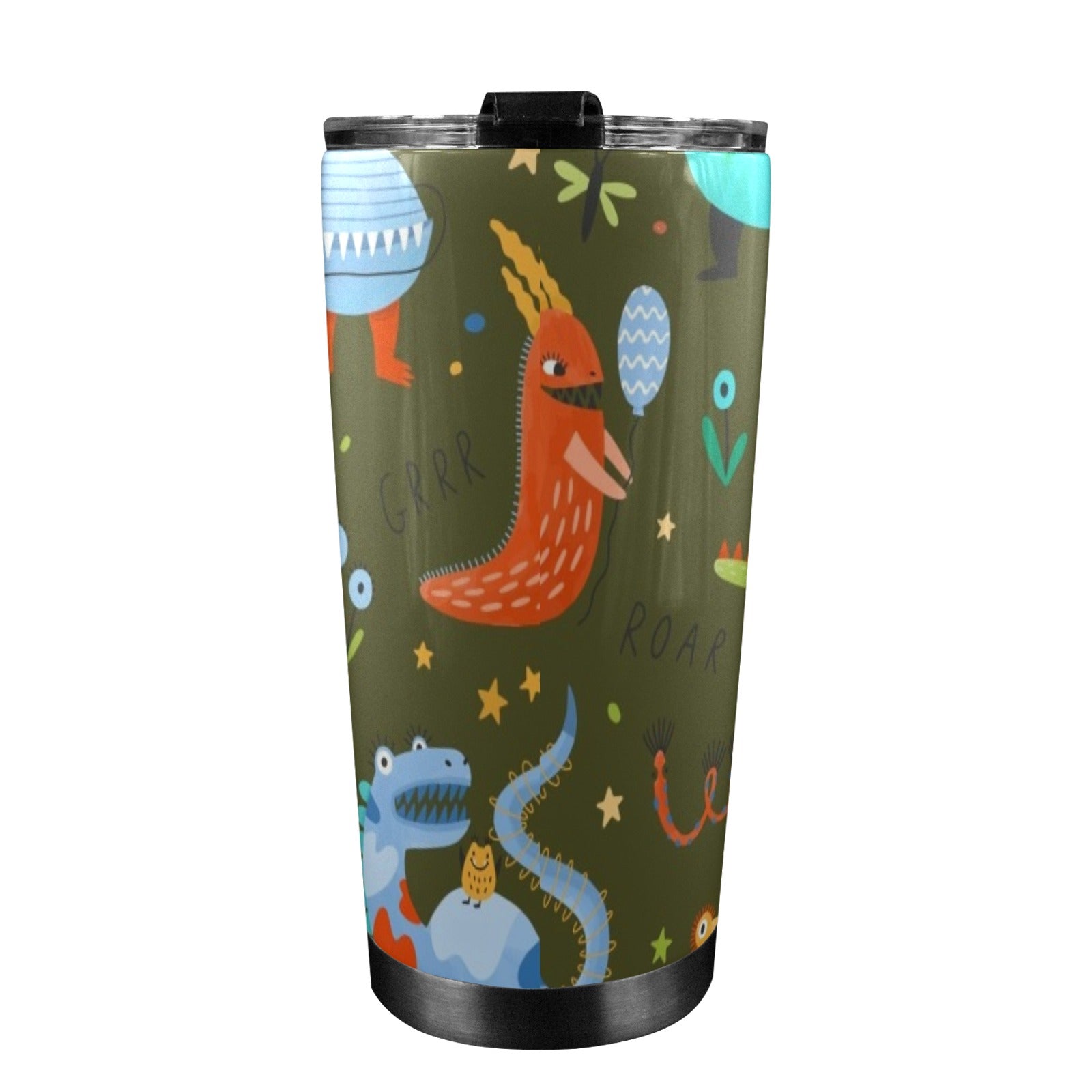 Monsters - 20oz Mobile Tumbler with Lid (Black Lock) 20oz Travel Mug Printed Offshore Sci Fi
